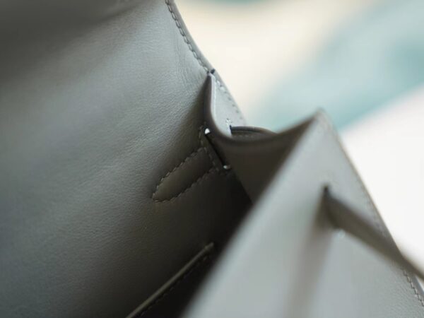 GPCMode Factory Hermes 0L Gris Meyer Swift Leather Kelly Pochette22cm Silver Hardware