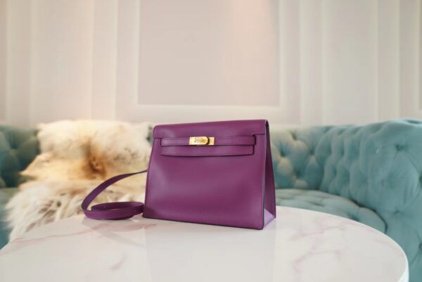 【GPCMode】Handmade Hermes Kelly Danse 22CM P9 Anemone Evercolor Leather
