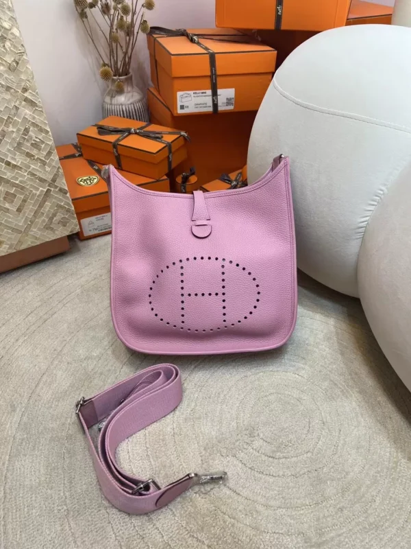 New Arrival X9 Mauve Sylves Evelyne 29CM Clemence Leather Silver Hardware