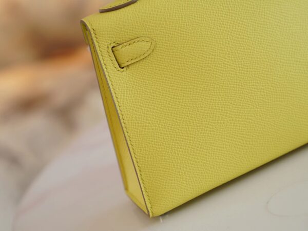 USA Los Angeles Hermes Mini Kelly 19CM Epsom 9R Lime Silver Hardware