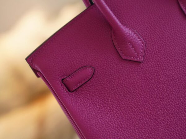 GPCMode Hermes L3 Rose Purple Togo Birkin 25CM Tote Bag Silver Hardware