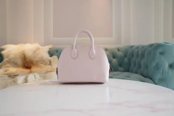 Sale Hermes Mini Bolide 18CM 09 Mauve Pale/ Three Colors Evercolor Silver Hardware
