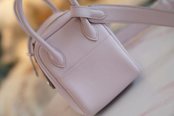 GPCMode Factory Hermes 09 Mauve Pale Mini Lindy 19CM Swift Leather Silver Hardware