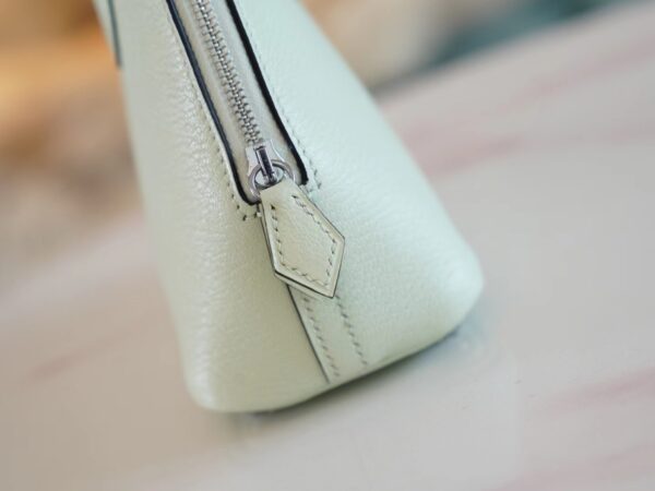 GPCMode Hermes Chevre Leather Mini Bolide 18CM 0S Vert Fizz Silver Hardware