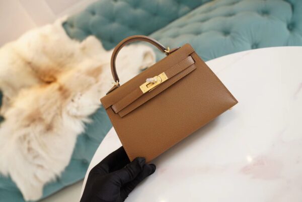 GPCMode Factory Hermes 3G Alezan Mini Kelly19CM Epsom Leather Gold Hardware