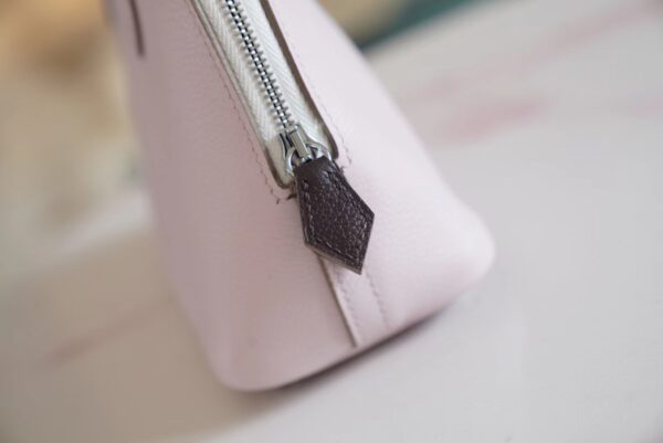 Sale Hermes Mini Bolide 18CM 09 Mauve Pale/ Three Colors Evercolor Silver Hardware