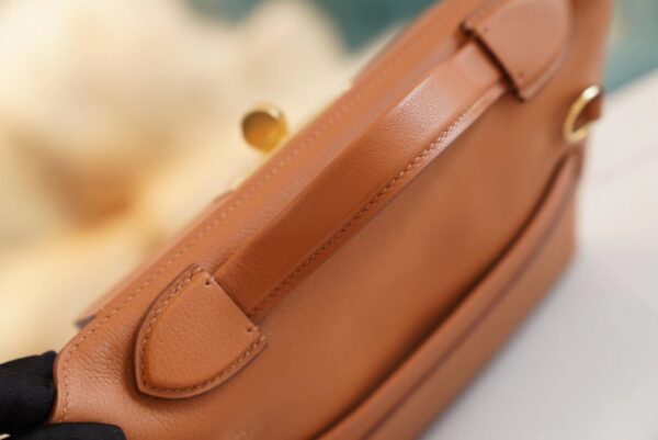 Hermes Boutique Mini Kelly 24/24 CK37 Gold Evercolor Leather Women’s Bag