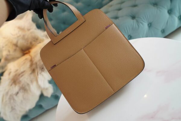 Wholesale Hermes 0M Chai/ X9 Mauve Sylyestre Halzan 25CM Silver Hardware