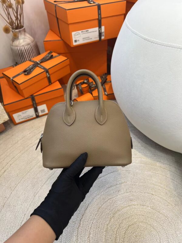 Hermes Mini Bolide 18 Evercolor D0 Beige De Weimer Silver Hardware