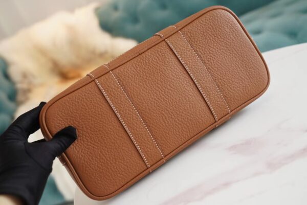 GPCMode Factory Hermes Garden Party30CM Beige Canvas/Gold Leather Silver Hardware