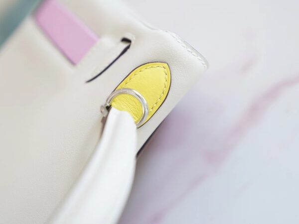 New GPCMode Factory Hermes Kelly25CM Colormatic Craie Swift Leather Silver Hardware