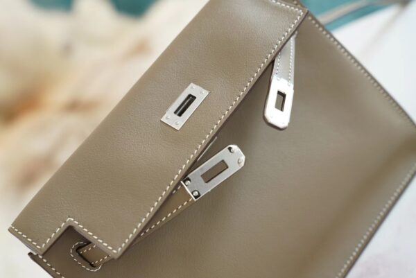 GPCMode Hermes Kelly Danse 22CM CK18 Etoupe Swift Leather Silver Hardware