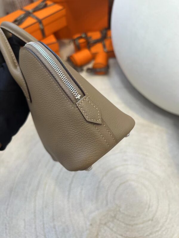 Hermes Mini Bolide 18 Evercolor D0 Beige De Weimer Silver Hardware