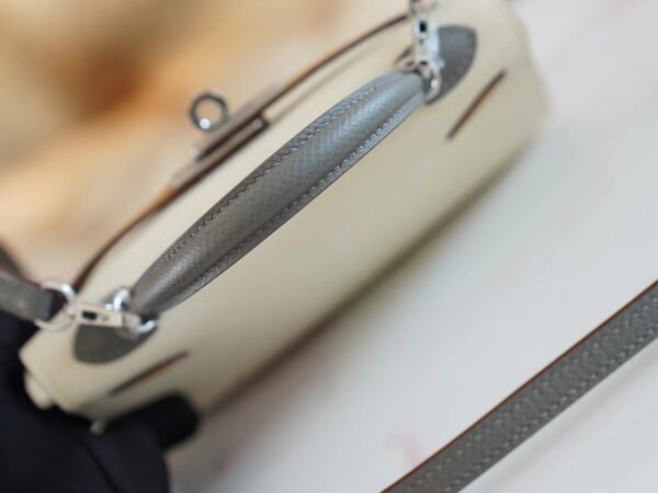 GPCMode Factory Hermes Mini Kelly II 19CM I2 Nata/0L Gris Meyer/0M Chai Epsom Leather