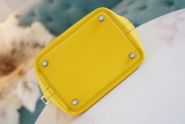 New GPCMode Hermes Picotin18CM 9O Naples Yellow Clemence Leather Silver Hardware