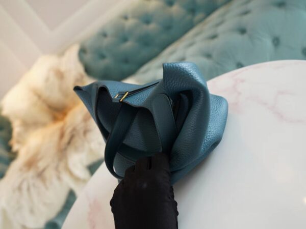 Australia Canberra Hermes Picotin 18CM Clemence W0 Vert Bosphore Gold Hardware