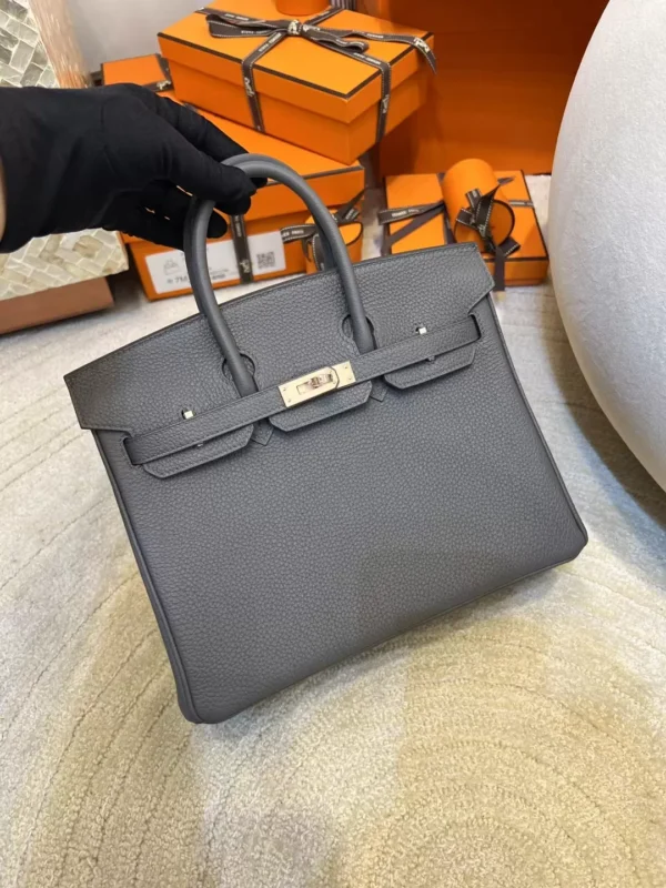 Taiwan Hermes Birkin 25CM Togo Leather 8F Etain Rose Gold Hardware