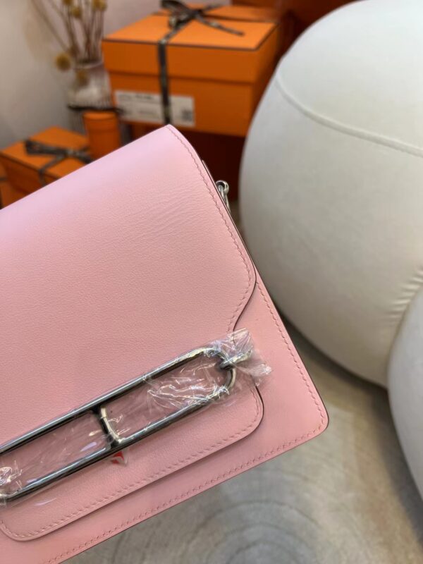 Saudi Arabia Riyadh Hermes Roulis 18cm Swift 3Q Rose Sakura Silver Hardware