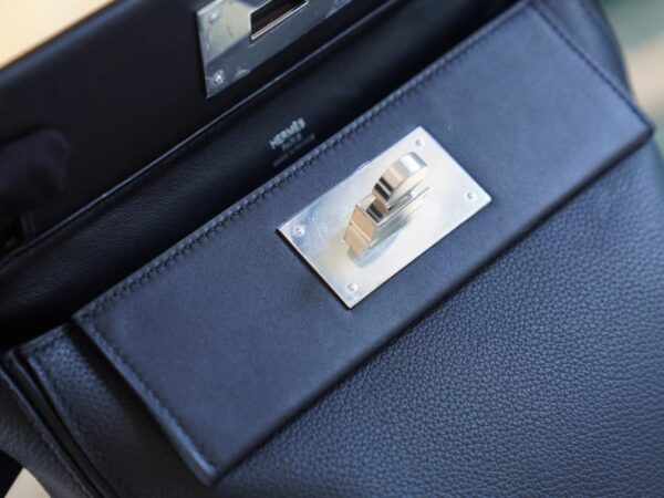 Wholesale GPCMode Hermes Mini Kelly 24/24 CK89 Nior Evercolor Leather Silver Hardware
