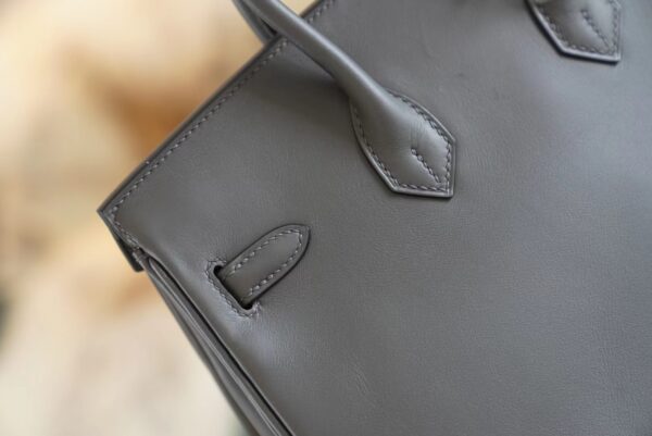 Full Handmade Hermes Birkin25CM 88 Graphite Jonathan Leather Gold Hardware