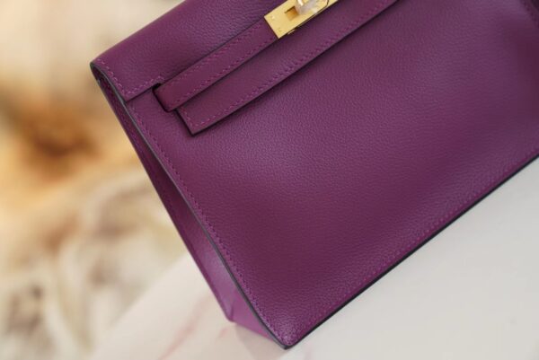 【GPCMode】Handmade Hermes Kelly Danse 22CM P9 Anemone Evercolor Leather