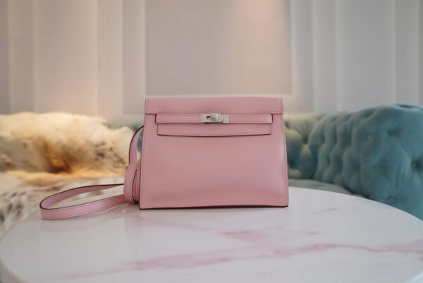 GPCMode Hermes Kelly Danse 22CM 3Q Rose Sakura Swift Leather Silver Hardware