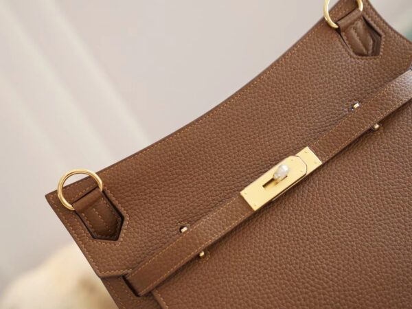 New GPCMode Hermes Jypsiere 28CM 3G Alezan Clemence Leather Gold Hardware