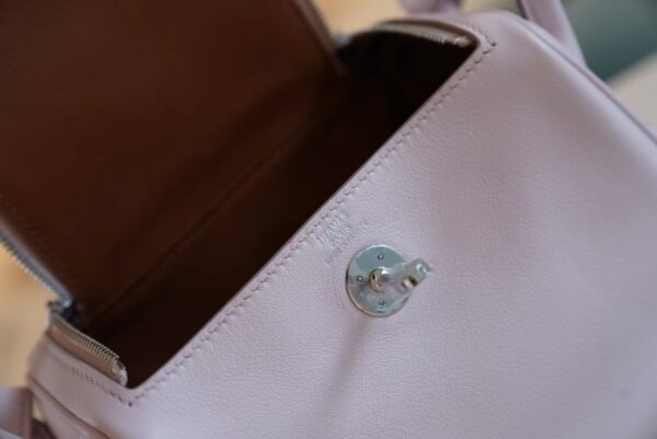 GPCMode Factory Hermes 09 Mauve Pale Mini Lindy 19CM Swift Leather Silver Hardware