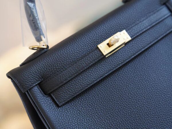 Full Handmade Hermes CK89 Nior Togo Leather Kelly 25CM Gold Hardware
