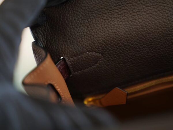 GPCMode Hermes Barenia Faubourg/ Matte Crocodile Kelly Touch 28CM 46 Ebene Gold Hardware