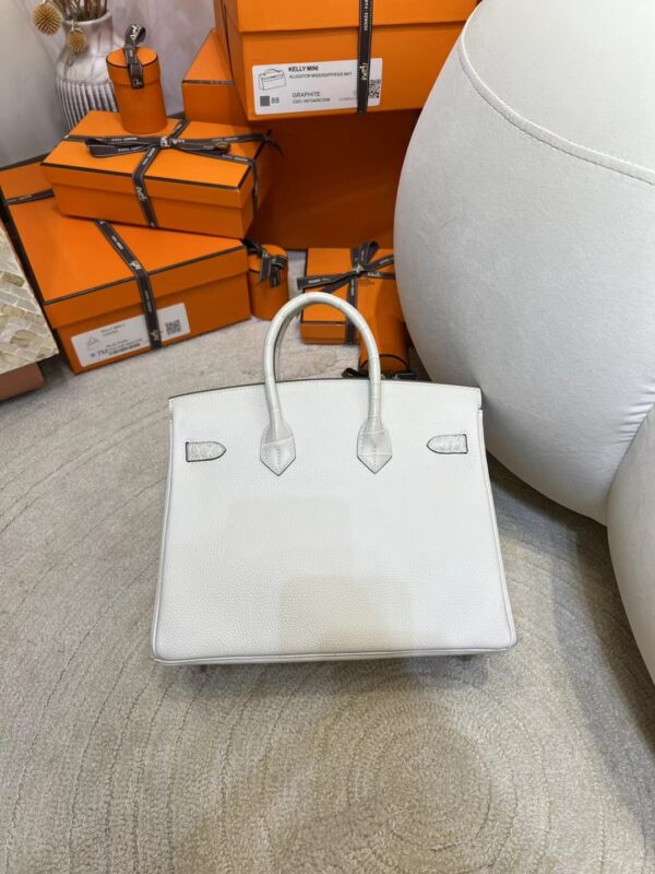 Hermes Birkin Touch 25CM 8L Beton Matte Crocodile/ Togo Silver Hardware