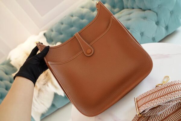 Discount GPCMode Hermes Evelyne Shoulder Bag29CM CK37 Gold TC Leather