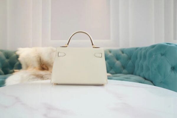 GPCMode Hermes C10 Craie Epsom Leather Mini Kelly II 19CM Gold Hardware