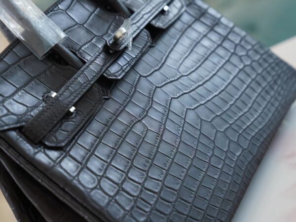 GPCMode Factory Hermes CK89 Nior Hcp Niloticus Crocodile Birkin25CM Silver Hardware