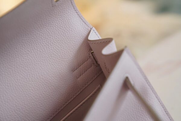 GPCMode Hermes Kelly Danse 22CM 09 Mauve Pale Evercolor Leather Silver Hardware