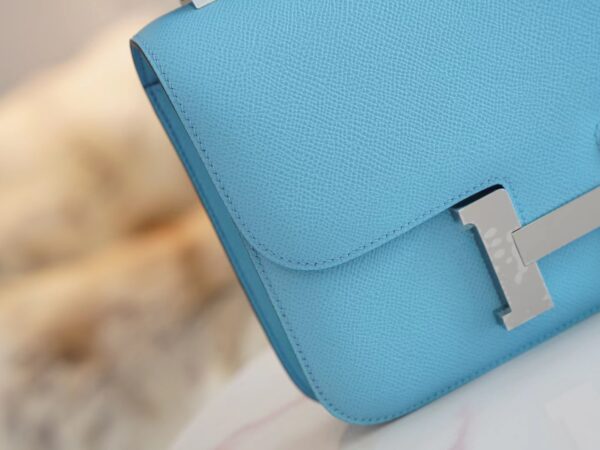 GPCMode Hermes P3 Blue De Nord Epsom Constance 24CM Silver Hardware