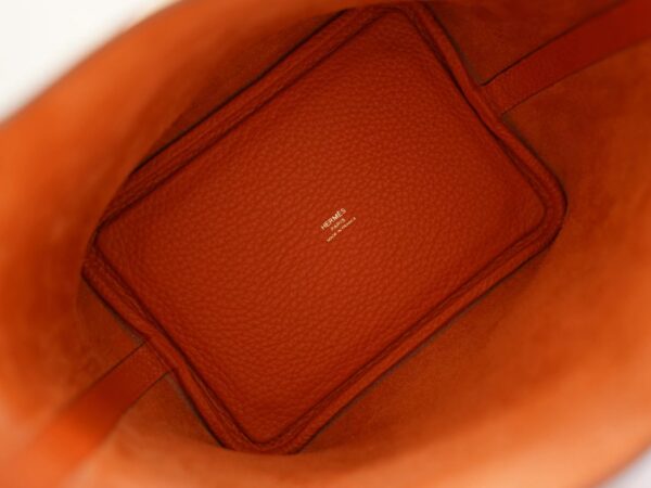 Hong Kong Hermes Picotin 18CM Clemence 0X Orange Minium Gold Hardware