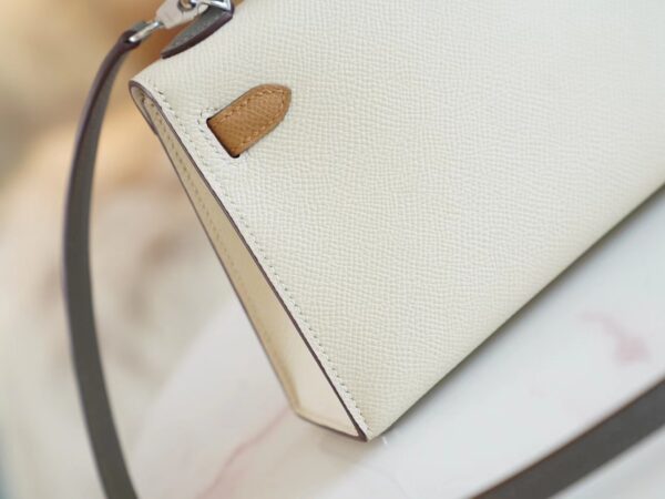 GPCMode Factory Hermes Mini Kelly II 19CM I2 Nata/0L Gris Meyer/0M Chai Epsom Leather