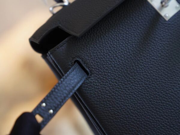 Hot Sale Hermes Kelly25CM Tote Bag CK89 Nior Togo Leather Silver Hardware