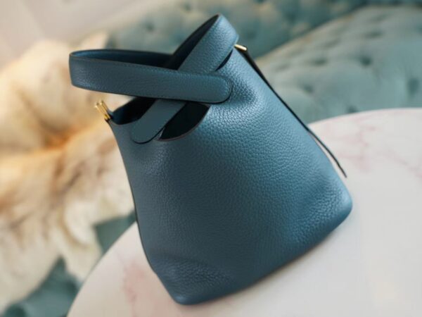 Australia Canberra Hermes Picotin 18CM Clemence W0 Vert Bosphore Gold Hardware