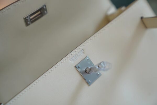 GPCMode Hermes Kelly Danse 22CM CK10 Craie Jonathan Leather Silver Hardware