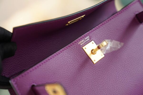 【GPCMode】Handmade Hermes Kelly Danse 22CM P9 Anemone Evercolor Leather