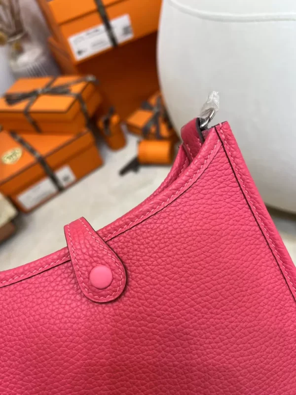Full Handmade Clemence Leather T5 Rose Jaipur Mini Evelyne 16CM Silver Hardware