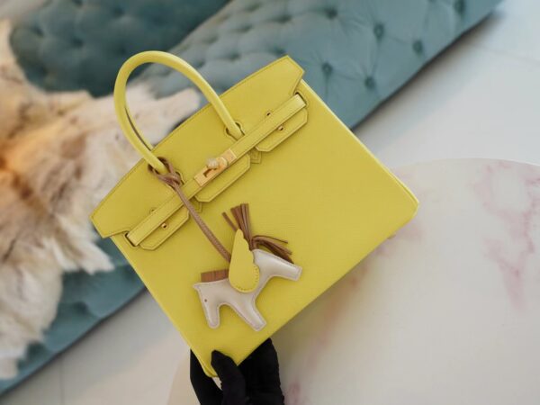 Handmade Hermes Birkin 25CM Epsom 9R Lime Gold Hardware
