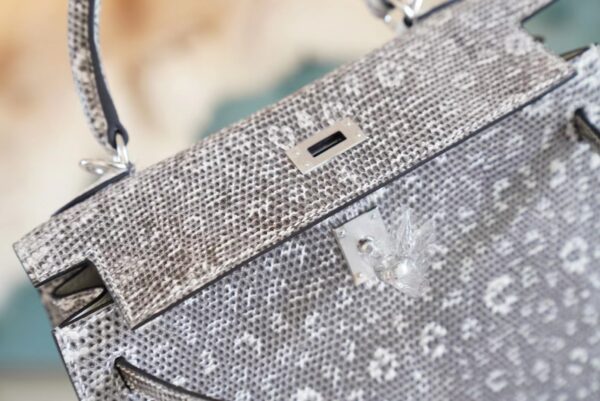 GPCMode Factory Hermes Kelly 25CM Ombre Lizard Leather Women’s Bag Silver Hardware
