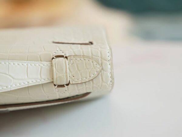 Australia Canberra Hermes Kelly Pochette 22CM Matte Alligator 8L Beton Silver Hardware