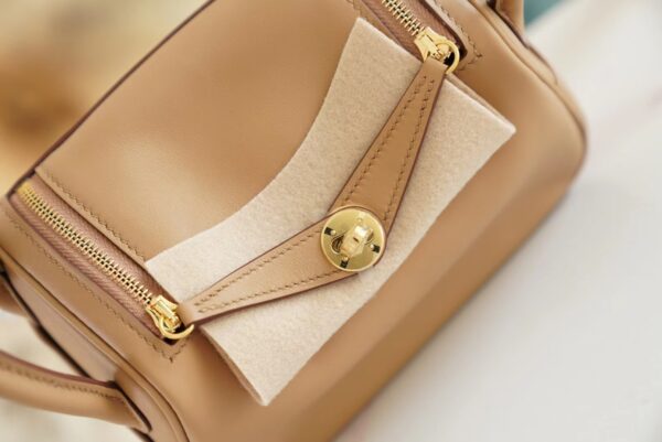 GPCMode Factory Hermes Mini Lindy19CM 0M Chai & X9 Mauve Sylyestre Swift Leather
