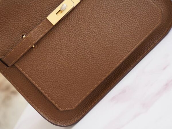 New GPCMode Hermes Jypsiere 28CM 3G Alezan Clemence Leather Gold Hardware