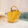 GPCMode Factory Hermes Picotin Bag18CM 9D Amber Clemence Leather Silver Hardware