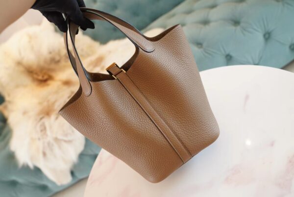 GPCMode Hermes Picotin Bag18CM D0 Berge De Weimer Clemence Leather Gold Hardware